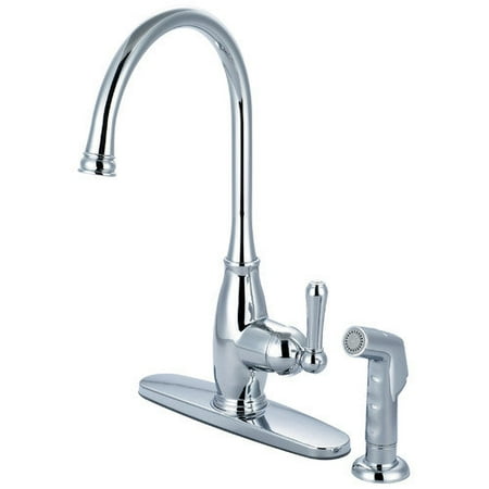 Olympia Faucets Single Handle Kitchen Faucet with Deck Cover Plate and Side Spray Walmart.com Olympia Faucets Single Handle Kitchen Faucet with Deck Cover Plate and Side Spray Walmart.com